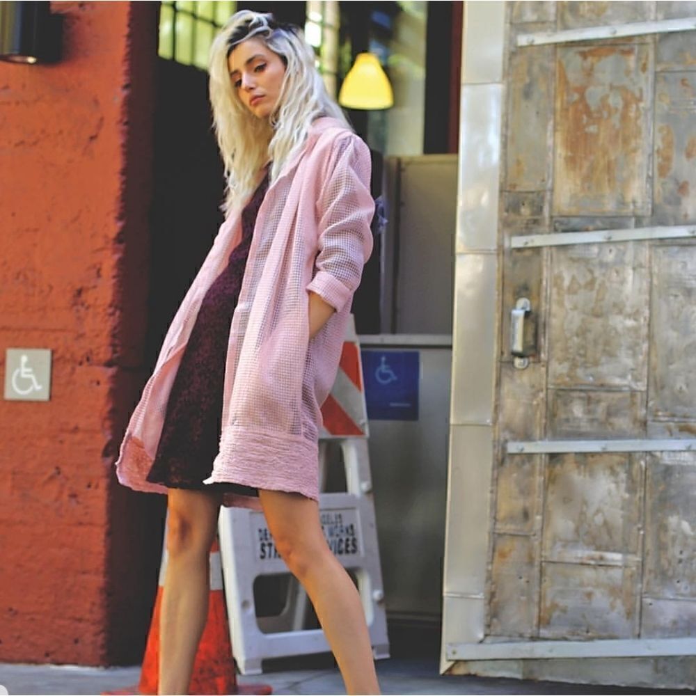 Foxbait Dk Navy Blue Cocoon Jacket, Sheer, Medium